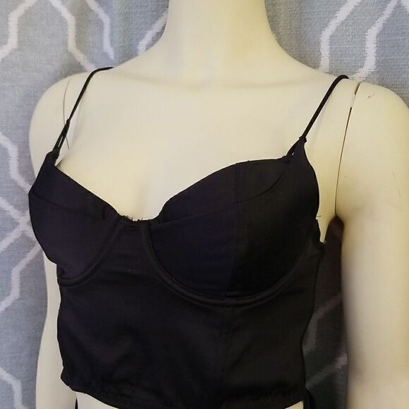 [F21] Black Bustier Corset Top Large - Picture 6 of 12